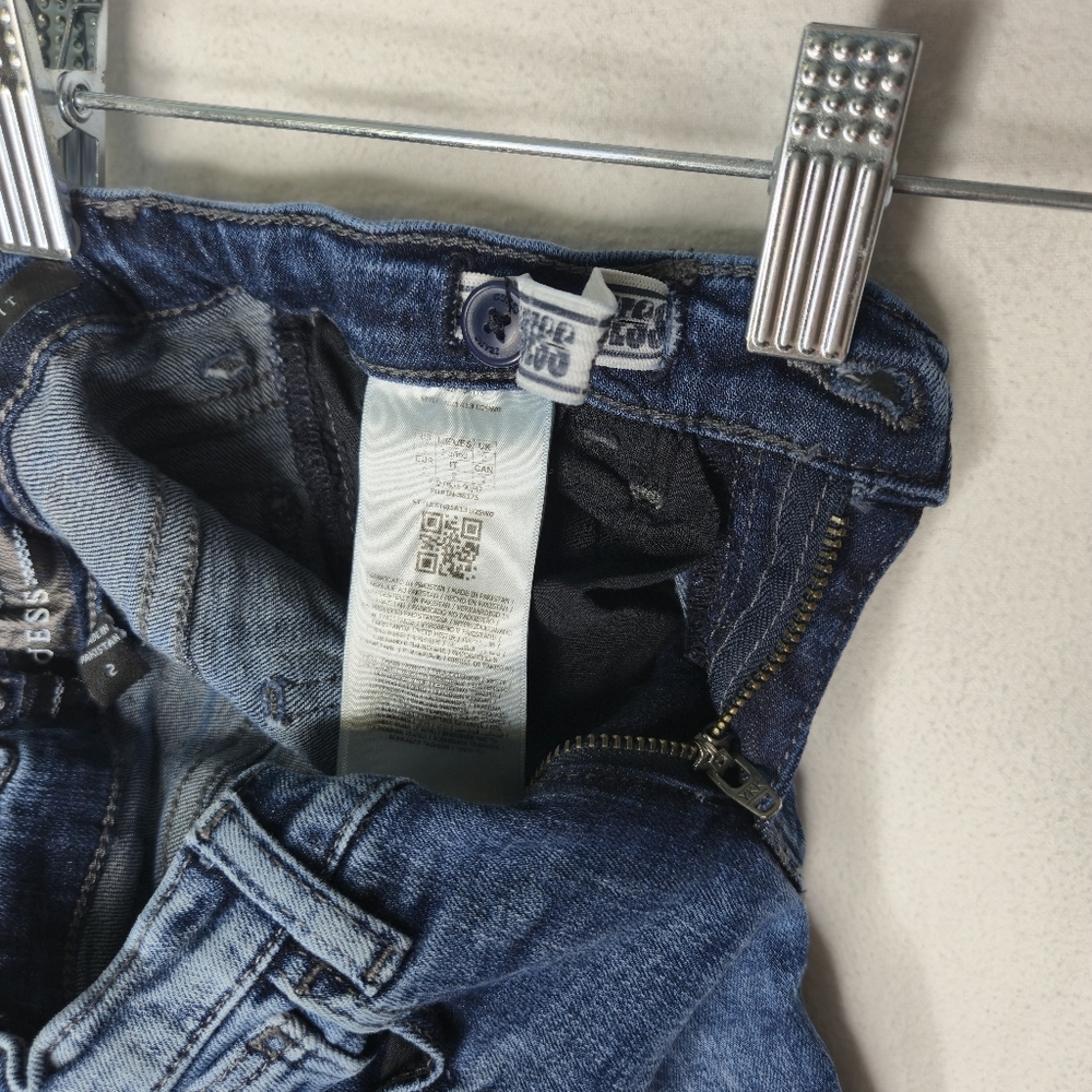 Guess Kids Denim Blue Jeans With Elastic Waist Adjustment Size 2 - Picture 6 of 6